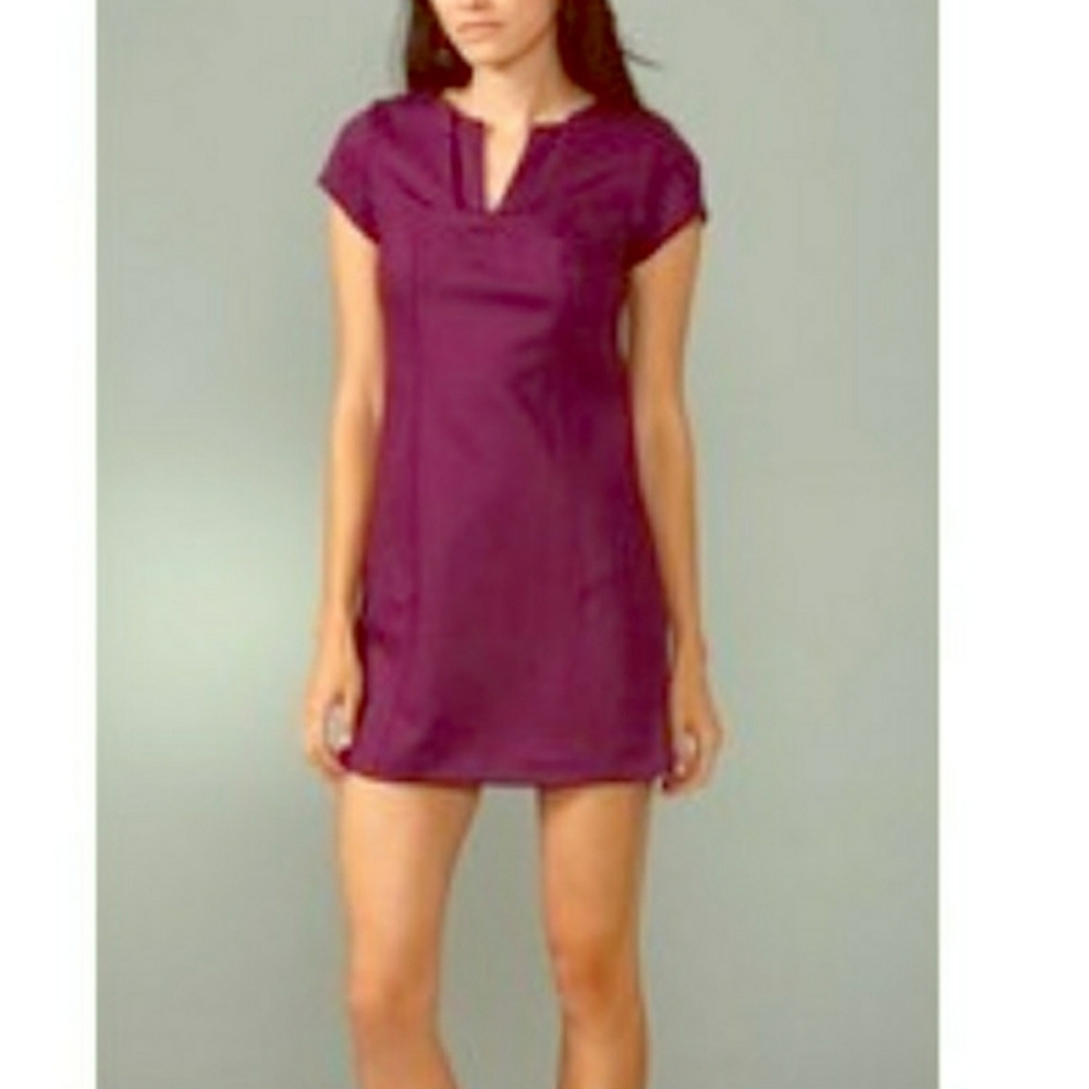 DVF Diane Von Furstenberg Valda Dress Mini Stretch Wool Blend Purple Size 2